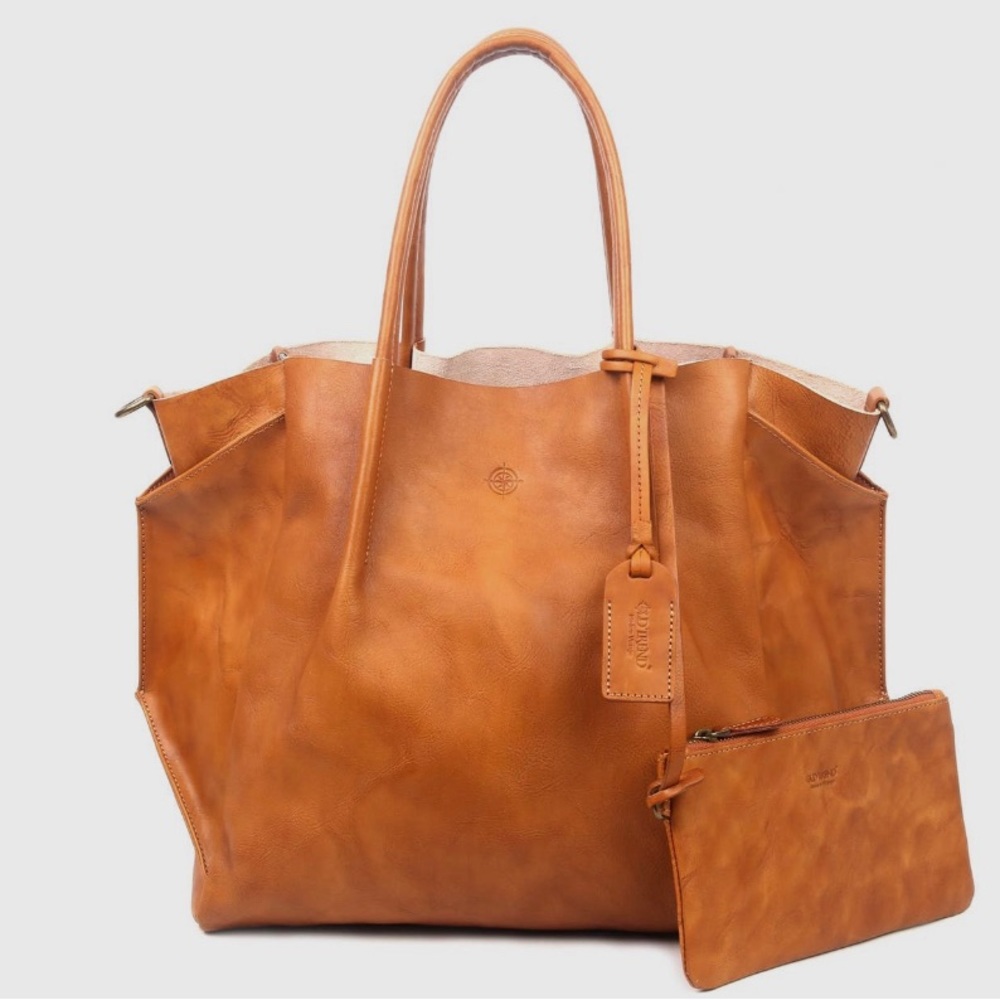 Genuine “raw inside” Leather Tote Bag
